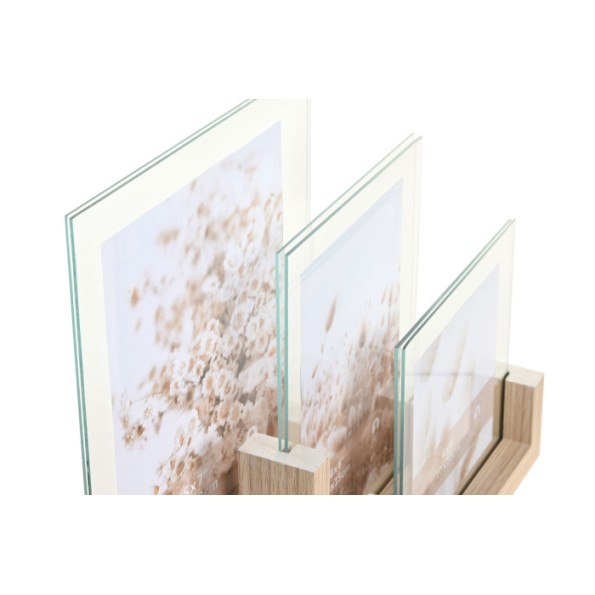MARCO FOTO SET 3 MDF CRISTAL 15X3,5X19 NATURAL