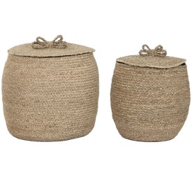 CESTA SET 2 SEAGRASS 38X38X46 NATURAL