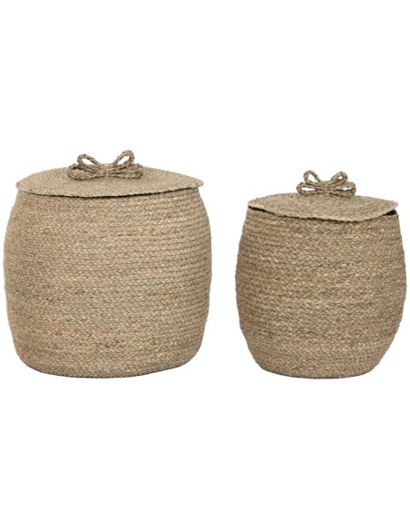 CESTA SET 2 SEAGRASS 38X38X46 NATURAL