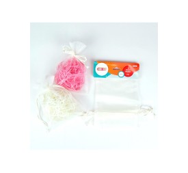 BOLSA DE ORGANZA 7.5X10CM BEIGE 5UD