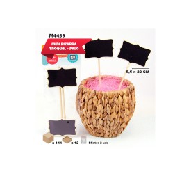 MINI PIZARRA TROQUELADA RECTANGULAR CON PALO