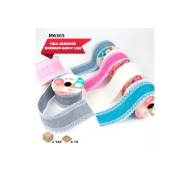 CINTA DE TELA DE COLORES CON BORDADO 5CMX1.5M