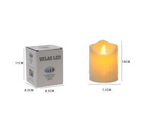 VELA LED CON EFECTO GOTEO 7.5*10