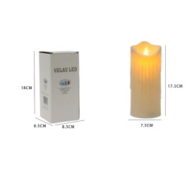 VELA  ALTA LED CON EFECTO  GOTEO 7.5*17.5