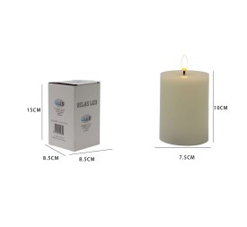 VELA DE CERA LED LISA 10CM