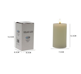 VELADE CERA LED LISA 12,5CM