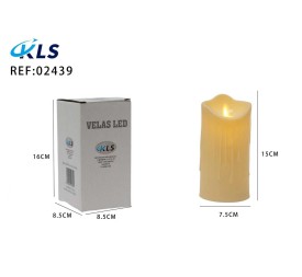 VELA LED CON GOTEO 7.5*15