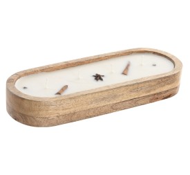 VELA CERA DE SOJA MANGO 29X10X4 300 GR, CON FLORES