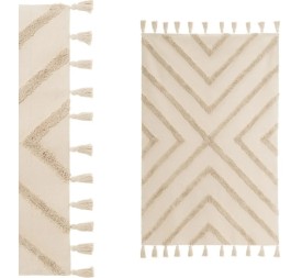 ALFOMBRA ALGODÓN NATURAL 170 X 110 CM