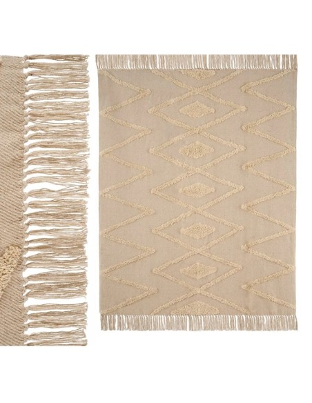 ALFOMBRA SUAVE ALGODÓN NATURAL 130 X 160 CM