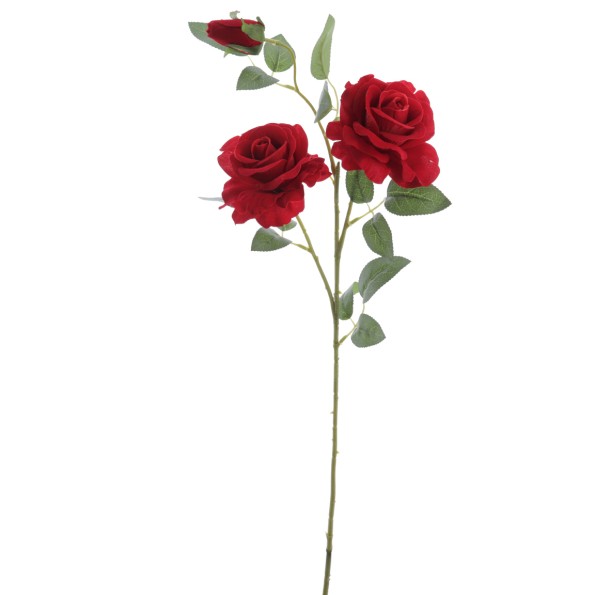 ROSA X 3 TERCIOPELO 74 CMS (4311-08)