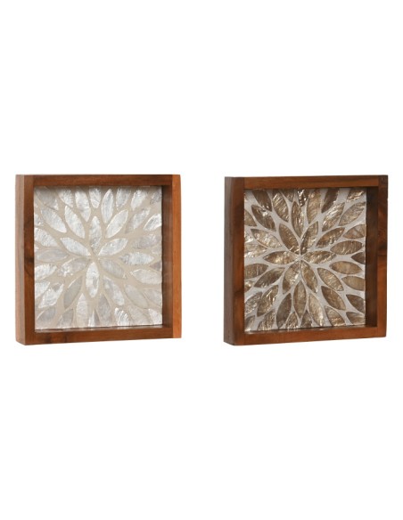 BANDEJA VACIABOLSILLOS TECA CAPIZ 15X15X3 2 SURT.