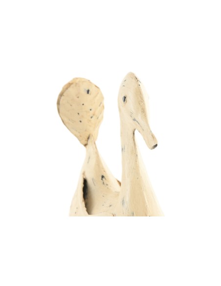 DECORACION METAL 28X13X35 PATO BLANCO