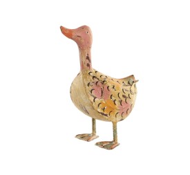 DECORACION METAL 21X18X32 PATO CREMA