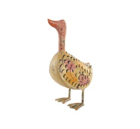 DECORACION METAL 26X25X50 PATO CREMA