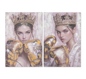 CUADRO LIENZO MDF 60X3X90 CHICA BOXEO 2 SURT.