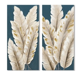CUADRO LIENZO MDF 30X2,5X60 HOJAS PALMERA 2 SURT.