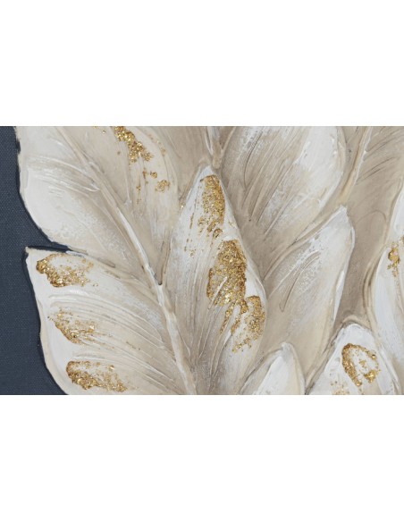 CUADRO LIENZO MDF 30X2,5X60 HOJAS PALMERA 2 SURT.