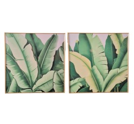 CUADRO ALUMINIO 80X3,5X80 HOJAS PALMERA 2 SURT.