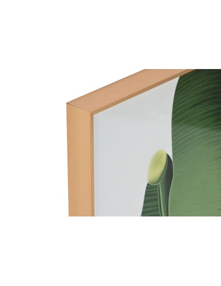 CUADRO ALUMINIO 80X3,5X80 HOJAS PALMERA 2 SURT.