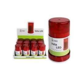 VELON LED ROJO 6.5X10.8 CM (NO INCLUYE PILAS)