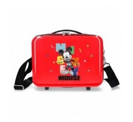 SET 2/TROLLEY ABS 55-68CM.4R. MICKEY´S PARTY ROJO