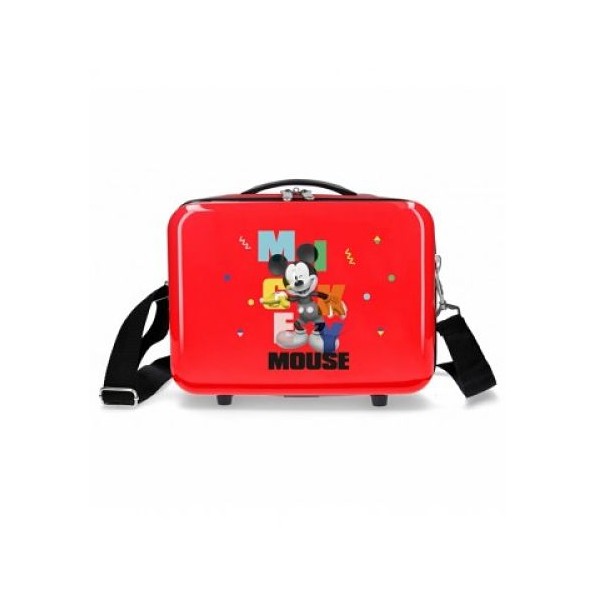 SET 2/TROLLEY ABS 55-68CM.4R. MICKEY´S PARTY ROJO