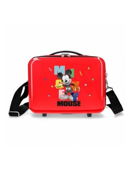 SET 2/TROLLEY ABS 55-68CM.4R. MICKEY´S PARTY ROJO