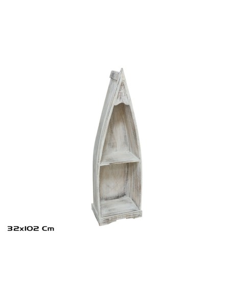 ESTANTERIA BARCA 32X102 CM BLANCO