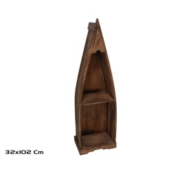 ESTANTERIA BARCA 32X102 CM MARRON