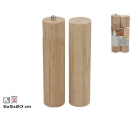 SET SALERO/PIMIENTERO JON BAMBU 5X5X20CM