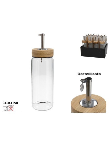 ACEITERA/VINAGRERA BOROSILICATO LACIO 330ML