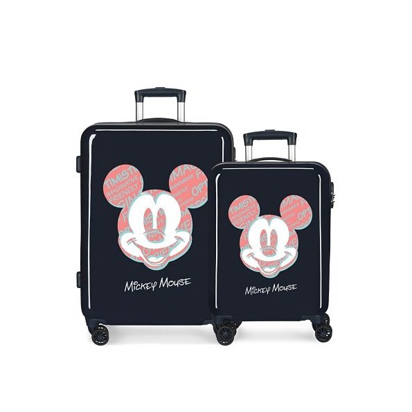 SET 2/TROLLEY ABS 55-68CM.4R. MICKEY ALWAYS BE KIND MARINO