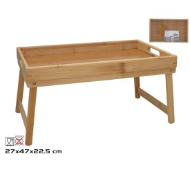 BANDEJA BAMBU C/PATAS 47X27X22.5CM