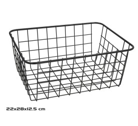 CESTO METAL 28X22X12,5CM NEGRO