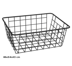 CESTO METAL 24X18X10CM NEGRO