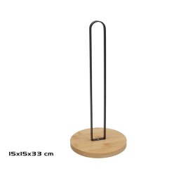 PORTARROLLOS PAPEL COCINA STEVEN 15X15X33CM NEGRO