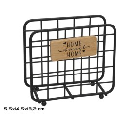 SERVILLETERO VERTICAL HARRY 14,5X5,5X13,2CM NEGRO