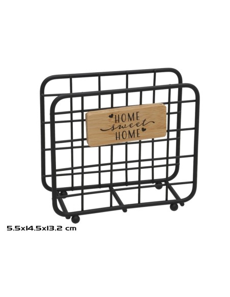 SERVILLETERO VERTICAL HARRY 14,5X5,5X13,2CM NEGRO SERVILLETERO VERTICAL HARRY 14,5X5,5X13,2CM NEGRO