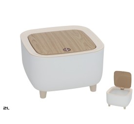 CUBO BASURA CUADRADO DUSTIN 2L BLANCO