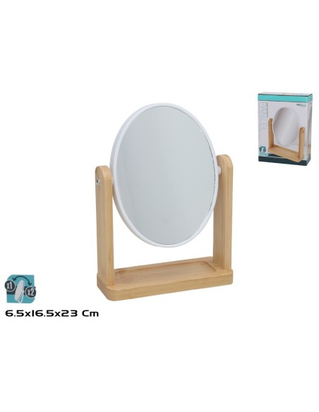 ESPEJO AUMENTO 1X 2X PANCEL 16X6.5X23CM BLANCO