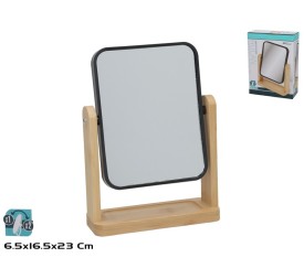 ESPEJO AUMENTO 1X 2X RUCAN 16X6.5X23CM NEGRO