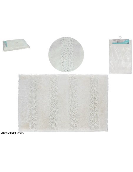 ALFOMBRA BAÑO DAMA 40X60CM BLANCO