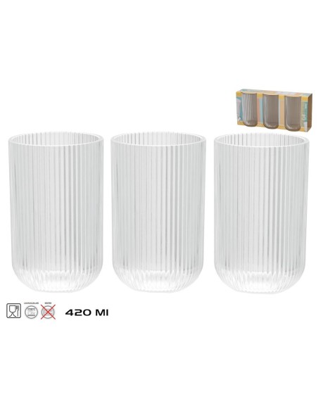 SET 3 VASOS ROLD 420ML