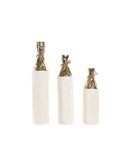 JARRON SET 3 METAL 14X14X68 13X56/13X46 RUGOSO