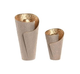JARRON SET 2 METAL 26X29X54 21X21X34 BEIGE