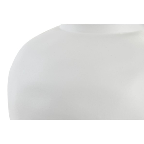 JARRON GRES 26X26X26 ARTESANAL BLANCO