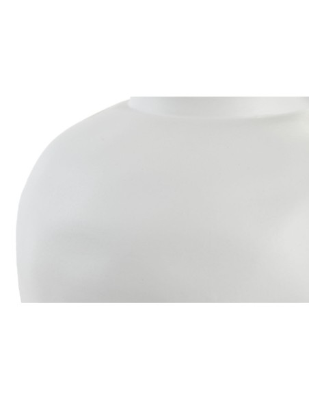 JARRON GRES 26X26X26 ARTESANAL BLANCO