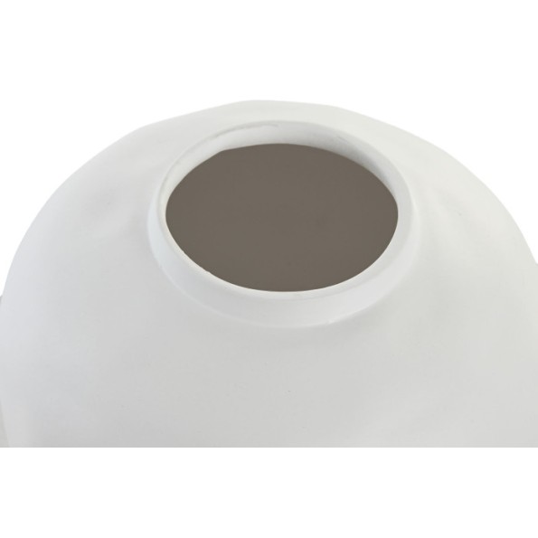 JARRON GRES 26X26X26 ARTESANAL BLANCO