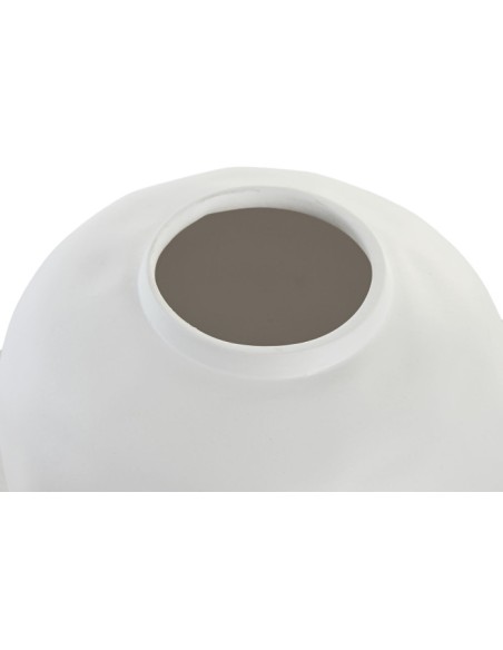 JARRON GRES 26X26X26 ARTESANAL BLANCO